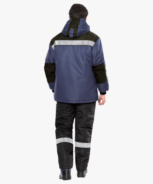 Костюм СИРИУС-КОМФОРТ куртка, брюки темно-синий с черным