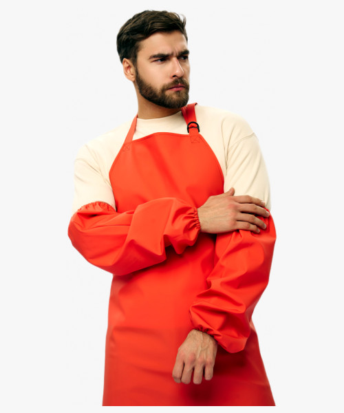 Нарукавники влагозащитные для рыбаков ProfLineSpecialist (ПВХ, 550), оранжевый