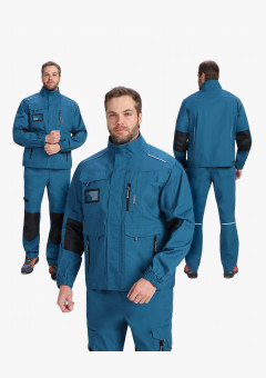 Куртка ProfLineSpecialist (тк.РипСтоп,240), циан/черный