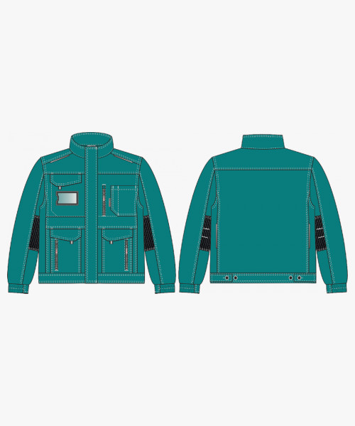 Куртка ProfLineSpecialist (тк. РипСтоп, 240), циан/черный