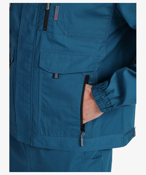 Куртка ProfLineSpecialist (тк.РипСтоп,240), циан/черный