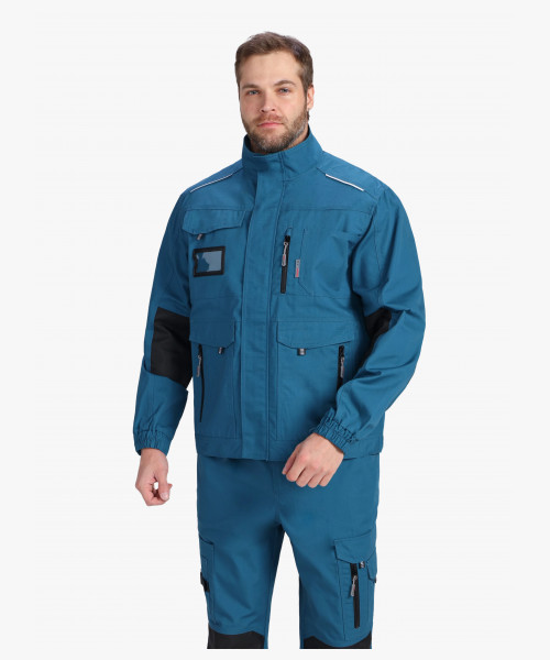 Куртка ProfLineSpecialist (тк.РипСтоп,240), циан/черный