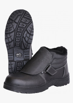 Ботинки сварщика зимние СИРИУС-ТИТАН, кожа, ПКП, иск.мех, Нитрил