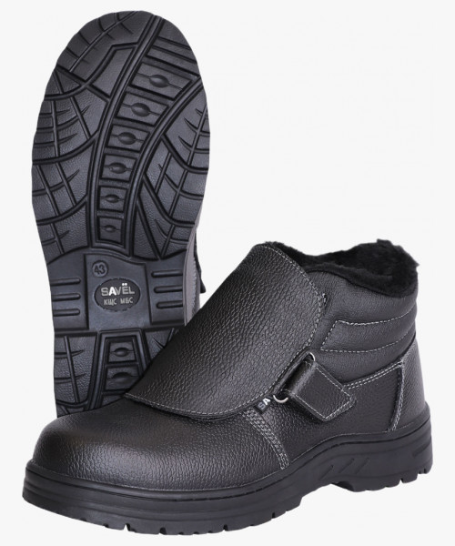 Ботинки сварщика зимние СИРИУС-ТИТАН, кожа, ПКП, иск.мех, Нитрил