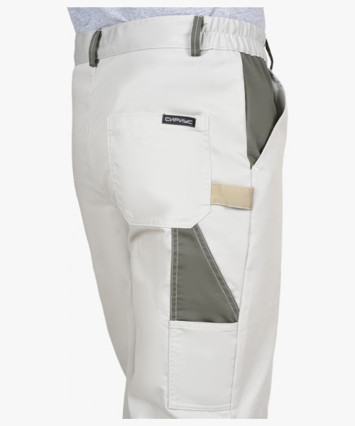 Костюм СИРИУС-КАСПИЙ куртка, брюки, молочный с оливой, песочным и СОП