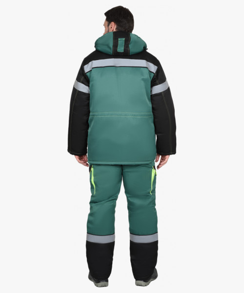 Костюм мужской зимний СИРИУС-ТИТАН куртка дл., полукомбинезон, зелёный