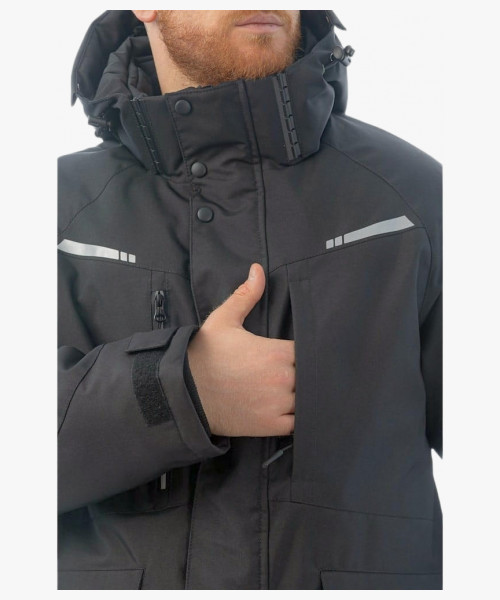 Куртка-парка зимняя мужская Brodeks KW215, цвет чёрный