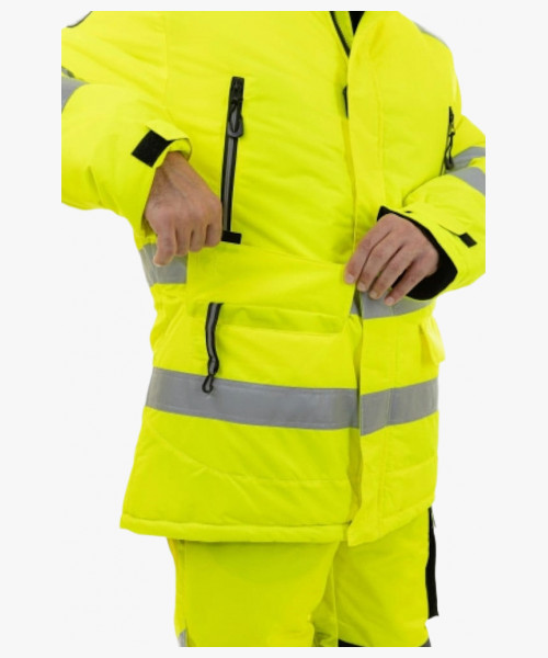 Куртка-парка сигнальная зимняя Brodeks KW220, цвет жёлтый