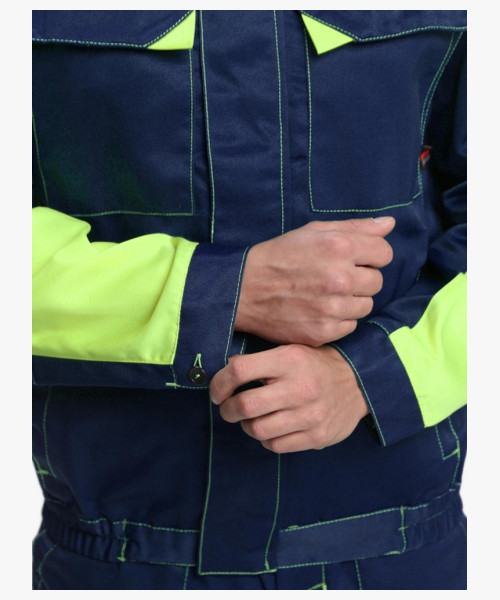 Костюм Сфера NEW (тк.Смесовая,210) п/к, т.синий/лимонный