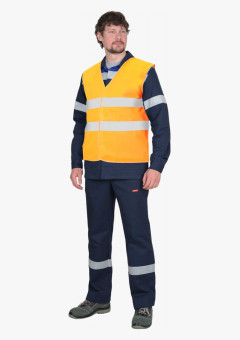 Жилет сигнальный СИРИУС класс 1, 2 СОП (трик.100 гр/м2) оранжевый