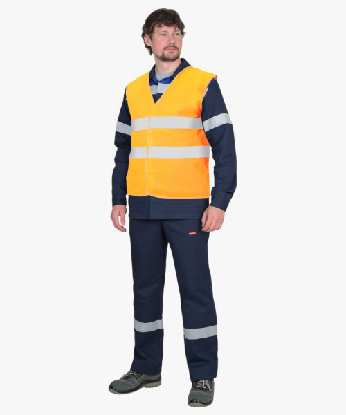 Жилет сигнальный SIRIUS класс 1, 2 СОП (трик.100 гр/м2) оранжевый