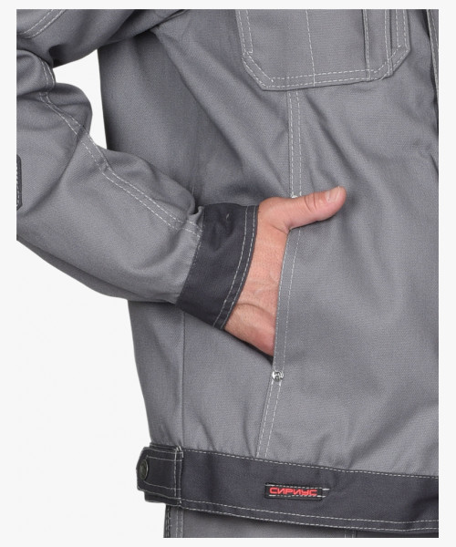 Куртк. СИРИУС-ВЕСТ-ВОРК ср. серый с т.серым пл. 275 г/кв.м