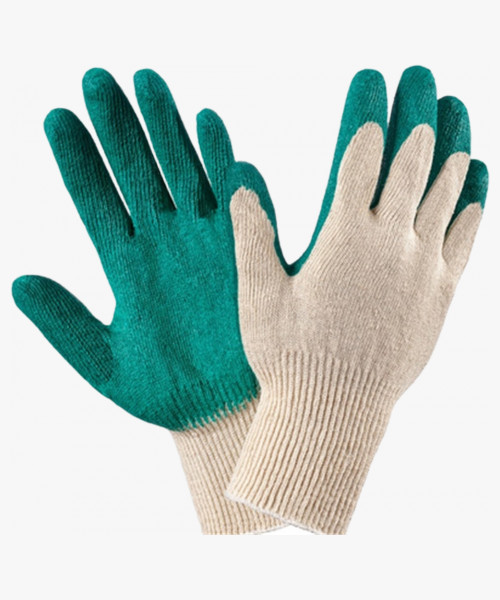 Перчатки х/б с одинарным латексным покрытием