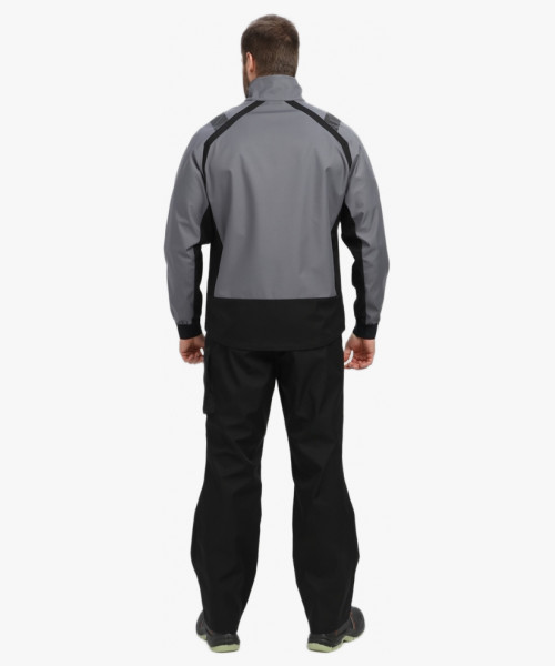 Куртка ProfLineLeader (тк.Софтшел), серый/черный