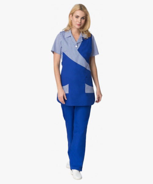 Костюм женский Утро (тк.ТиСи), васильковый/полоска