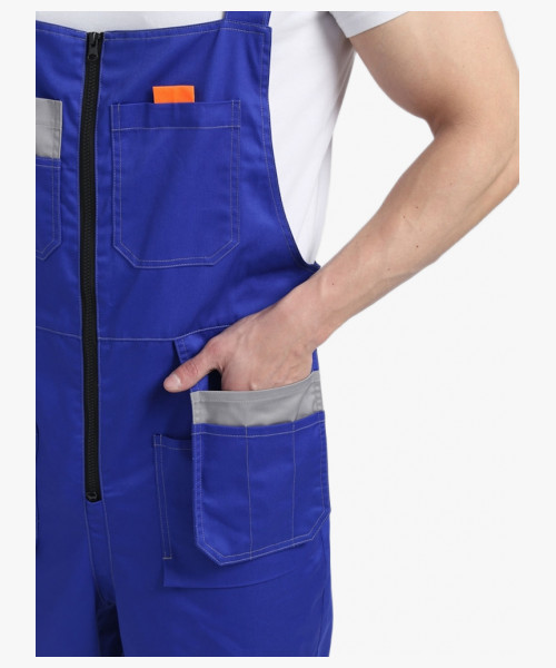 Костюм Драга-2 (тк.Смесовая МВО,240) п/к, васильковый/св.серый/оранжевый