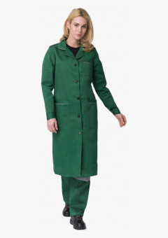 Халат женский для ИТР (тк.Смесовая,210), зеленый