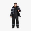 Костюм СИРИУС-ТЕРМИНАЛ зимний, куртка, п/к, черный с темно-серым и СОП