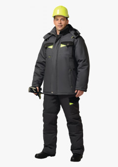 Костюм мужской зимний СИРИУС-ХОВАРД куртка, брюки, серый