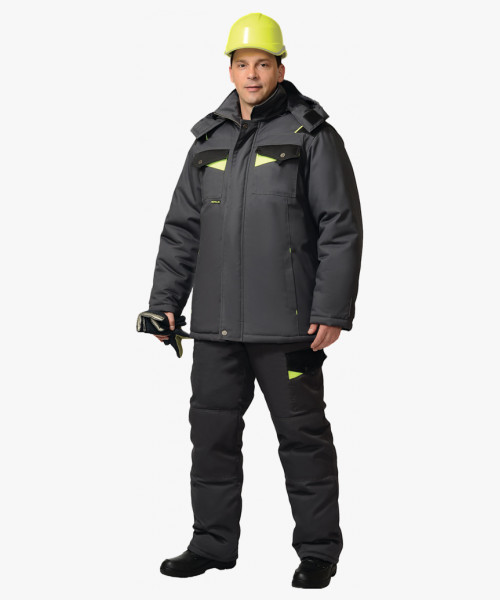 Костюм мужской зимний СИРИУС-ХОВАРД куртка, брюки, серый