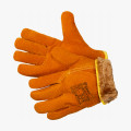 Driver Lux Zima Перчатки из спилка оранжевого цвета, утеплитель мех-мутон