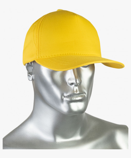 Кепка-бейсболка желтая пл.190 гр/м2 (пакет по 25 шт.,в упаковке 200 шт.)