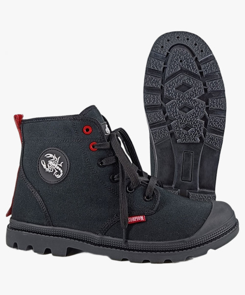 Кеды высокие Скорпион Комфорт ПУ-Р (арт.1650), черный