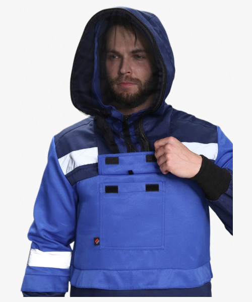 Костюм рабочий Антигнус (тк.Смесовая,210), т.синий/васильковый