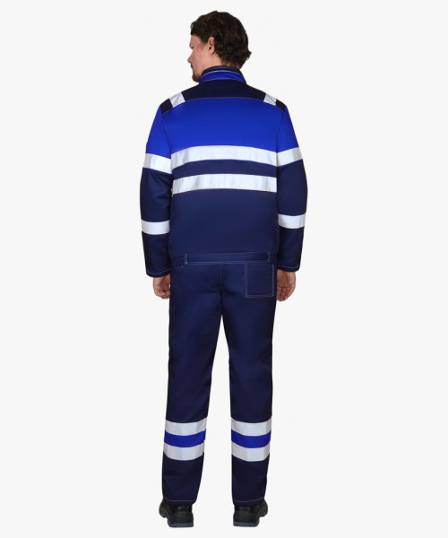 Костюм СИРИУС-НАВИГАТОР-2 куртка, брюки, синий с васильковым и СОП