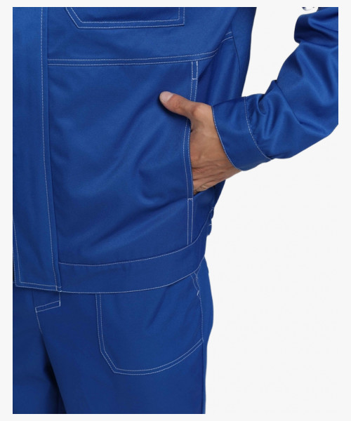 Костюм Строй-2 CH МВО (тк.Смесовая,280) п/к, васильковый/т.синий