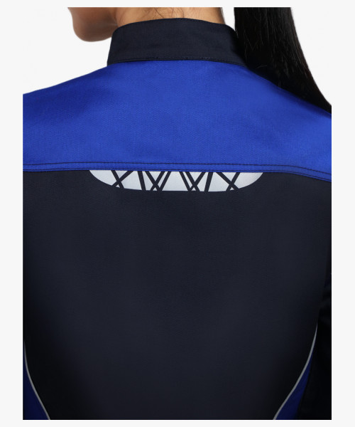 Костюм женский летний ProfLineSpecialist-1 (тк.Смесовая,240) брюки, т.синий/васильковый