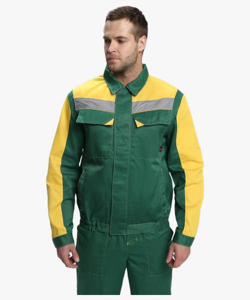 Костюм Сфера NEW (тк.Смесовая,210) п/к, зеленый/желтый