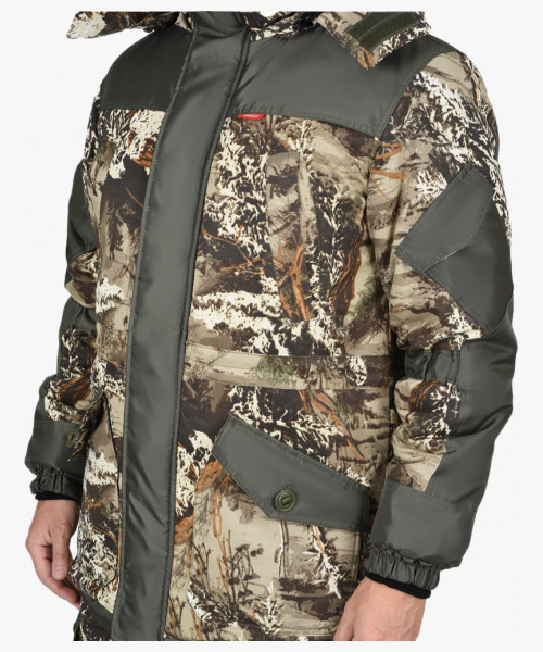 Костюм СИРИУС-ГОРКА зимний: куртка дл., брюки (тк.CROWN-230) КМФ Серый мох