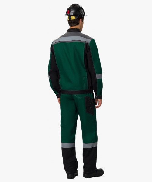 Костюм Виват-2 Премиум IMP (тк.Смесовая,240) п/к, зеленый/черный/серый