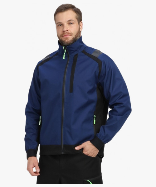 Куртка ProfLineLeader (тк.Софтшел), синий/черный