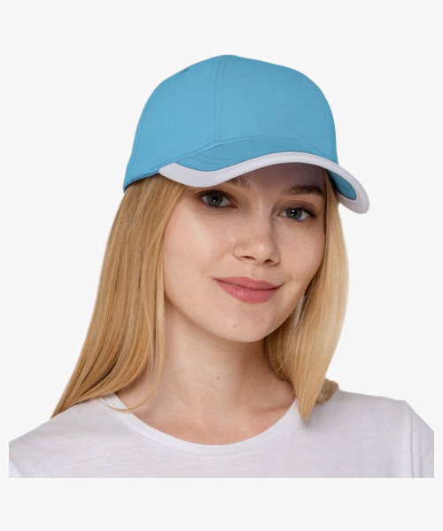 Бейсболка Honor, голубая с белым кантом