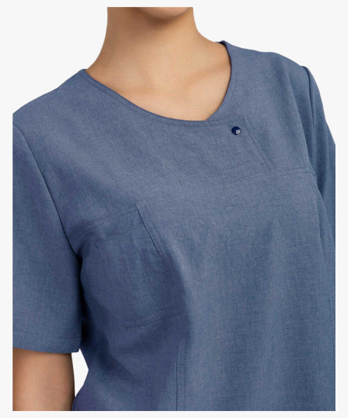 Костюм женский Л-535, блуза, брюки, синий