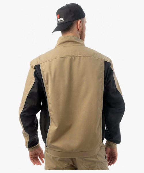 Куртка летняя мужская Brodeks KS201, цвет бежевый, чёрный