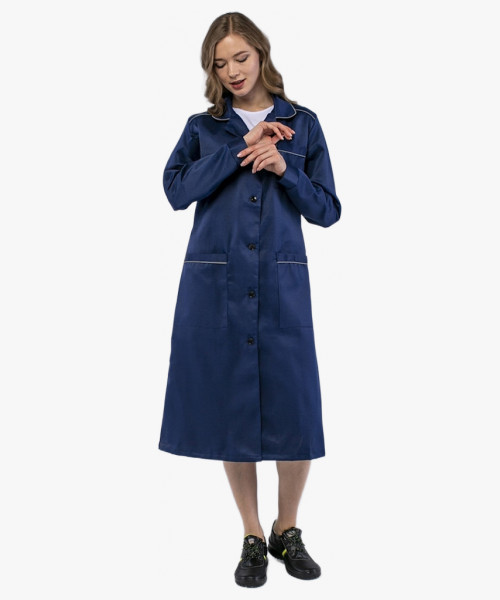 Халат женский ИТР (тк.Смесовая,210), т.синий