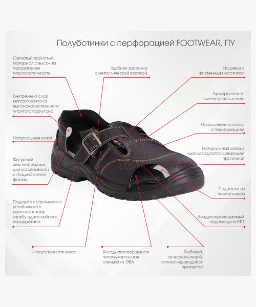 Полуботинки с перфорацией SAVEL FOOTWEAR, ПУ