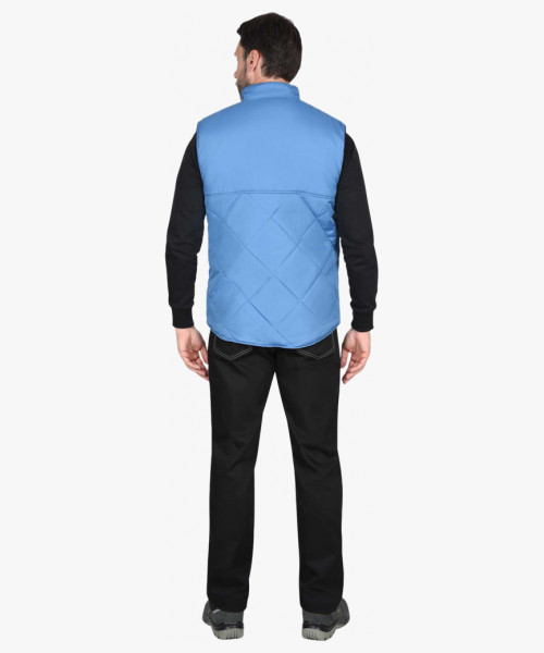 Жилет СИРИУС-ЕВРОПА удлиненный (на подкладке флис) темно-голубой