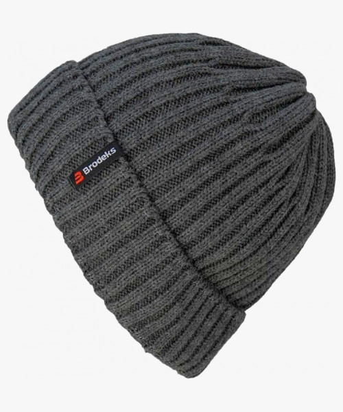 Шапка Brodeks fleece lining, цвет тёмно-серый