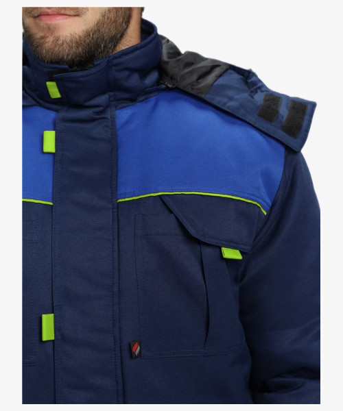 Костюм зимний Флофт-1 (тк.Смесовая,210) брюки, т.синий/васильковый