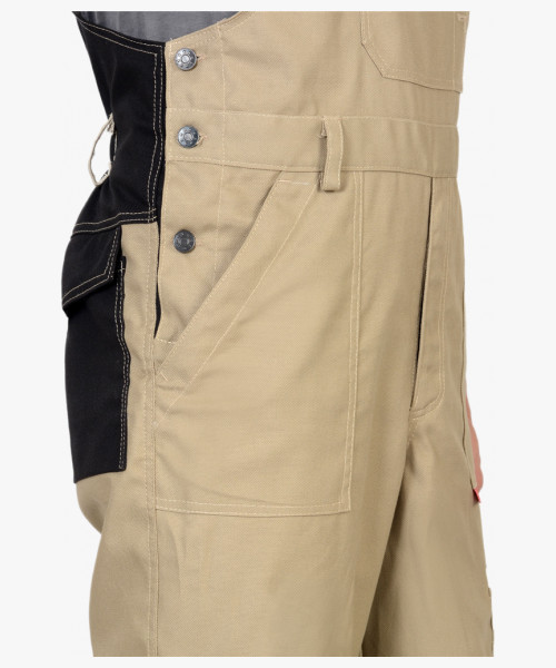 Полукомбинезон СИРИУС-ВЕСТ-ВОРК бежевый с черным пл. 275 г/кв.м