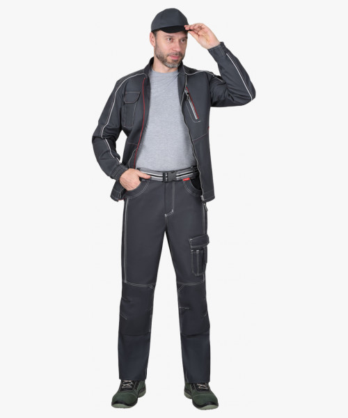 Костюм СИРИУС-АЛЕКС куртка, брюки т. серый