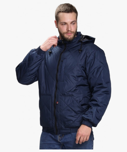 Куртка демисезонная Бомбер-Люкс (тк.Дюспо), т.синий