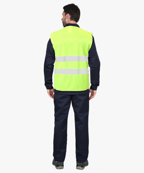 Жилет сигнальный SIRIUS класс 2, 2 СОП (трик.120 гр/м2, карманы) лимонный