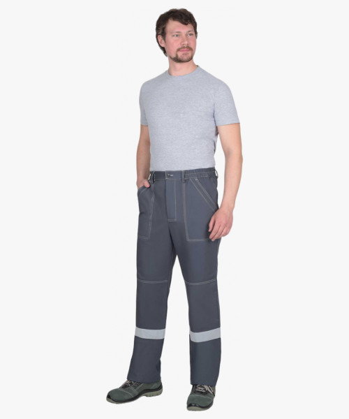 Брюки из антиэлектростатической ткани серые пл. 260 г/кв.м МВО