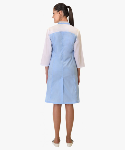 Халат СИРИУС-ВЕНЕРА женский белый с голубым