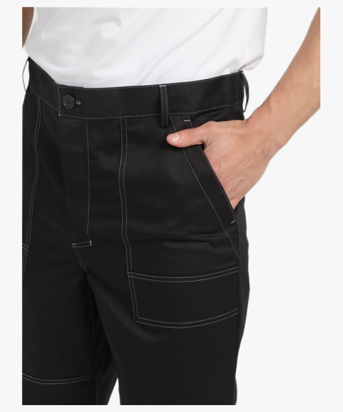 Костюм Виват-1 Премиум CH МВО (тк.Смесовая,240) брюки, черный/оранжевый